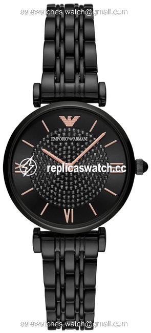 Emporio Armani Black Classic Stainless Steel Womens Ar11245 Watch Emporio Armani Black Classic Stainless Steel Womens Ar11245 Watch