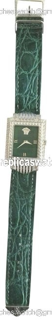 Versace Green Gianni Signature Medusa White Gold Plated G20 Face Watch Versace Green Gianni Signature Medusa White Gold Plated G20 Face Watch