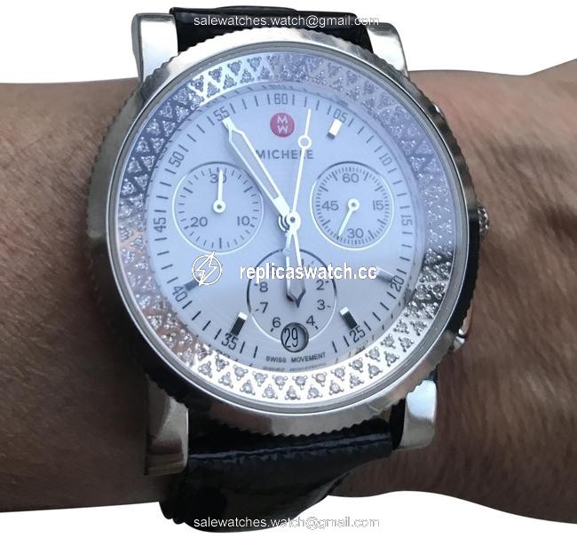 Michele Silver Glamour Sport Sail Diamond Watch Michele Silver Glamour Sport Sail Diamond Watch