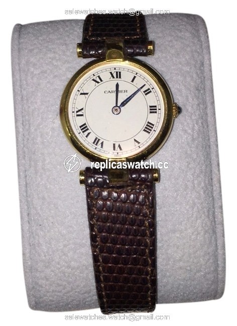 Cartier Dark Brown Vermeil Watch Cartier Dark Brown Vermeil Watch