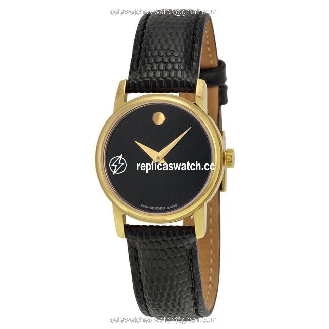 Movado Museum Black Dial Black Leather Ladies 2100006 Watch Movado Museum Black Dial Black Leather Ladies 2100006 Watch