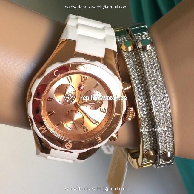 Michele White/ Rose Gold Jelly Bean White/ Mww12f000030 Watch Michele White/ Rose Gold Jelly Bean White/ Mww12f000030 Watch