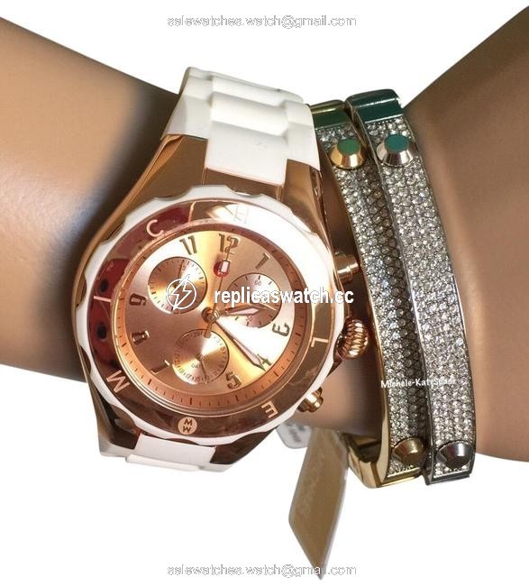 Michele White / Rose Gold Jelly Bean White/ Mww12f000030 Watch Michele White / Rose Gold Jelly Bean White/ Mww12f000030 Watch