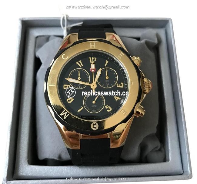 Michele Black/ Gold Jelly Tahitian Bean Mww12f000007 Watch Michele Black/ Gold Jelly Tahitian Bean Mww12f000007 Watch