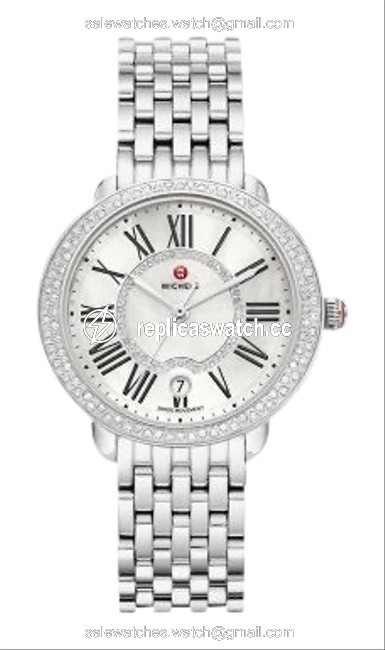 Michele Silver Serein 16 Mid Stainless-steel Diamond Mww21b000030 Watch Michele Silver Serein 16 Mid Stainless-steel Diamond Mww21b000030 Watch