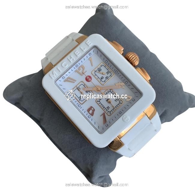 Michele Multi ( White / Rose- Gold ) Jelly Park Bean Mww06l000014 Watch Michele Multi ( White / Rose- Gold ) Jelly Park Bean Mww06l000014 Watch