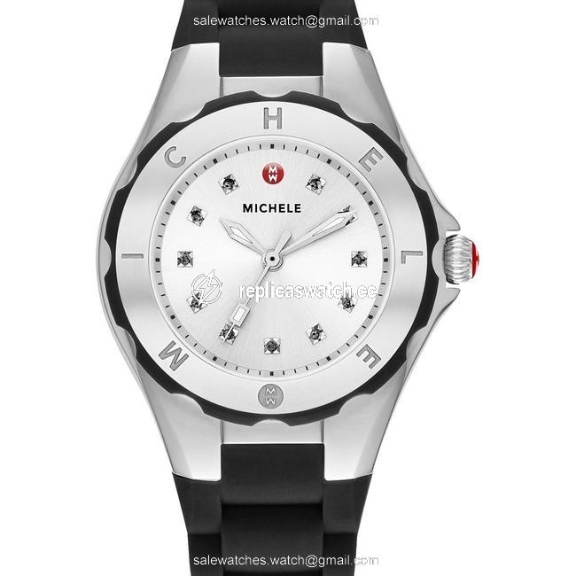 Michele Black/ Silver Jelly Bean Petite Mww12p000011 Watch Michele Black/ Silver Jelly Bean Petite Mww12p000011 Watch