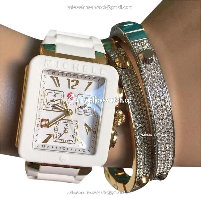 Michele White/ Gold Jelly Bean White/ Mww12f000013 Watch Michele White/ Gold Jelly Bean White/ Mww12f000013 Watch