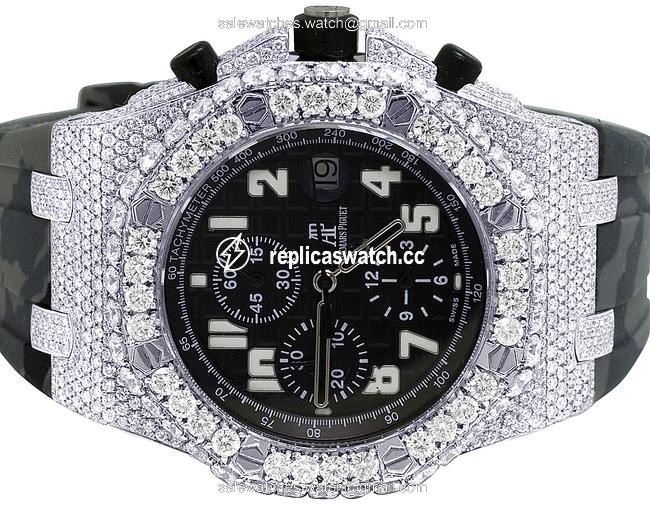 Audemars Piguet Stainless Steel Mens Royal Oak Offshore 42mm Camo Strap Diamond 17.75 Watch Audemars Piguet Stainless Steel Mens Royal Oak Offshore 42mm Camo Strap Diamond 17.75 Watch