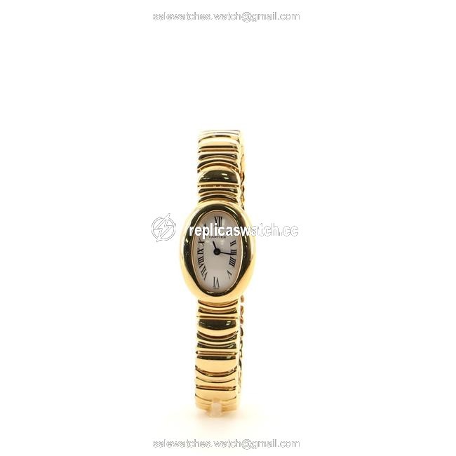 Cartier White Baignoire Quartz Yellow Gold 18 Watch Cartier White Baignoire Quartz Yellow Gold 18 Watch