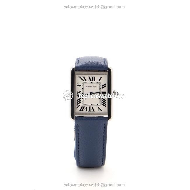 Cartier White Tank Solo Quartz Stainless Steel and Leather 27 Watch Cartier White Tank Solo Quartz Stainless Steel and Leather 27 Watch