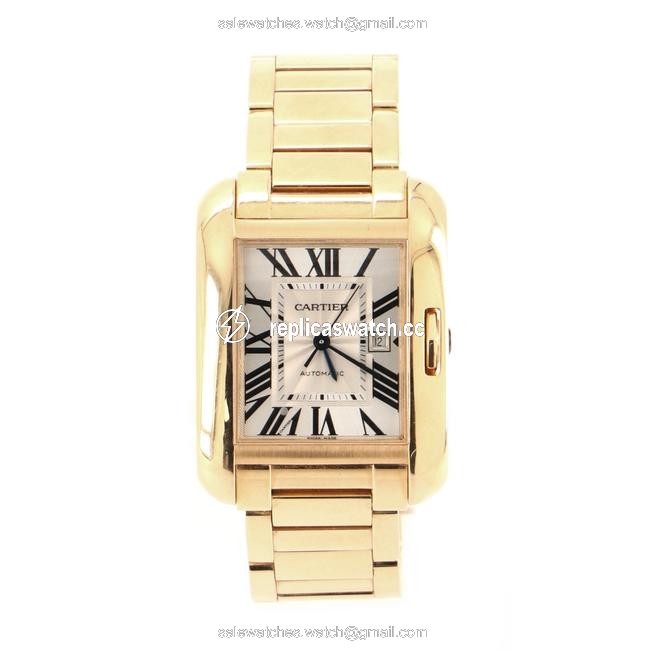 Cartier Silver Tank Anglaise Rose Gold 30 Watch Cartier Silver Tank Anglaise Rose Gold 30 Watch