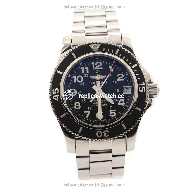 Breitling Black Superocean Ii 500m Chronometer Stainless Steel 36 Watch Breitling Black Superocean Ii 500m Chronometer Stainless Steel 36 Watch
