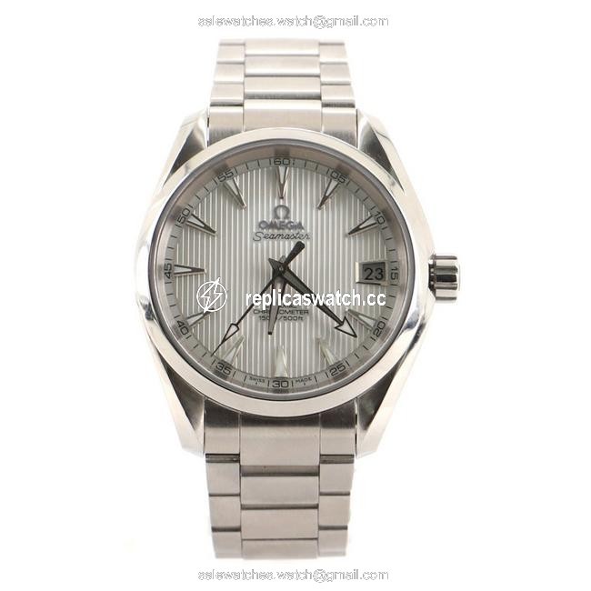 Omega Silver Seamaster Aqua Terra 150m Co-axial Chronometer Watch Omega Silver Seamaster Aqua Terra 150m Co-axial Chronometer Watch