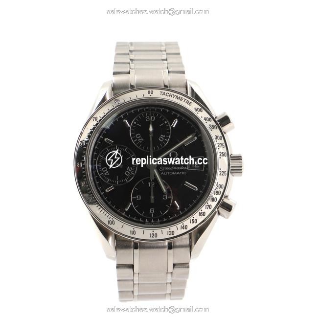 Omega Black Speedmaster Day-date Chronograph Stainless Steel 39 Watch Omega Black Speedmaster Day-date Chronograph Stainless Steel 39 Watch