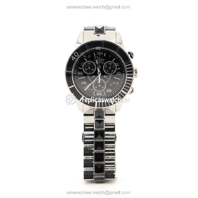 Dior Black Chronograph Quartz Stainless Stee Watch Dior Black Chronograph Quartz Stainless Stee Watch