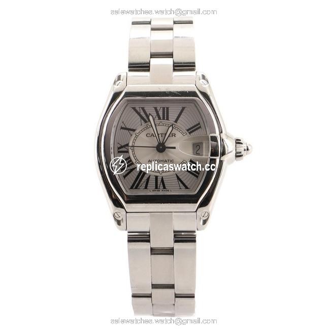 Cartier Silver Roadster Stainless Steel 39 Watch Cartier Silver Roadster Stainless Steel 39 Watch