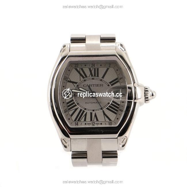 Cartier Silver Roadster Stainless Steel 39 Watch Cartier Silver Roadster Stainless Steel 39 Watch