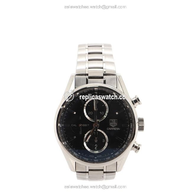TAG Heuer Blue Carrera Calibre 1887 Chronograph Stainless Steel 41 Watch TAG Heuer Blue Carrera Calibre 1887 Chronograph Stainless Steel 41 Watch
