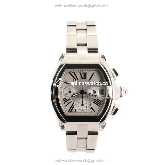 Cartier Gray Roadster Chronograph Stainless Steel 43 Watch Cartier Gray Roadster Chronograph Stainless Steel 43 Watch
