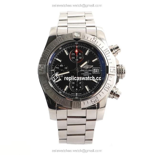 Breitling Black Avenger Ii Chronograph Stainless Steel 43 Watch Breitling Black Avenger Ii Chronograph Stainless Steel 43 Watch