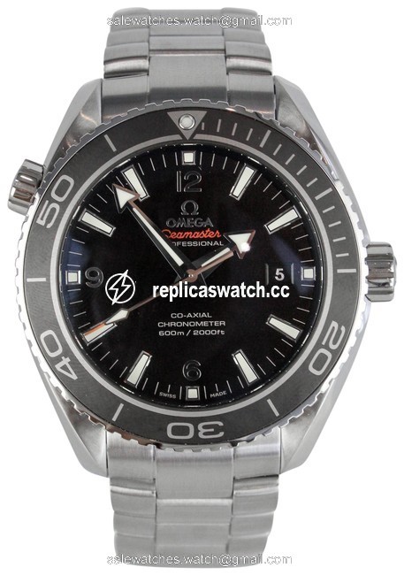 Omega Sterling Silver Seamaster Planet Ocean 600 M Coaxial Mens Watch Omega Sterling Silver Seamaster Planet Ocean 600 M Coaxial Mens Watch