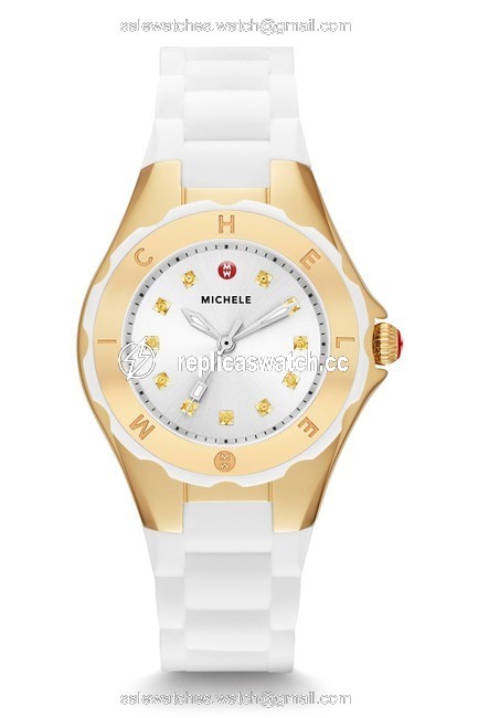 Michele White/ Gold Jelly Bean Petite Dials Mww12p000013 Watch Michele White/ Gold Jelly Bean Petite Dials Mww12p000013 Watch