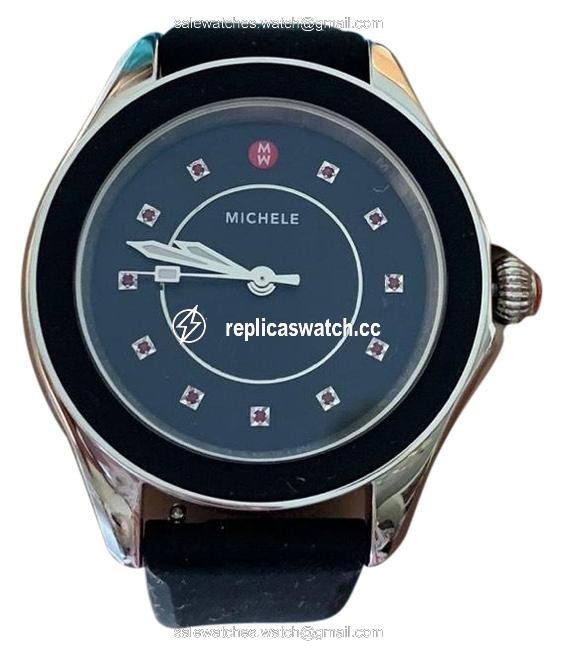 Michele Black Silver Flash Sale " Interchangeable Strap" Cape Topaz Mww27a000006 Watch Michele Black Silver Flash Sale " Interchangeable Strap" Cape Topaz Mww27a000006 Watch