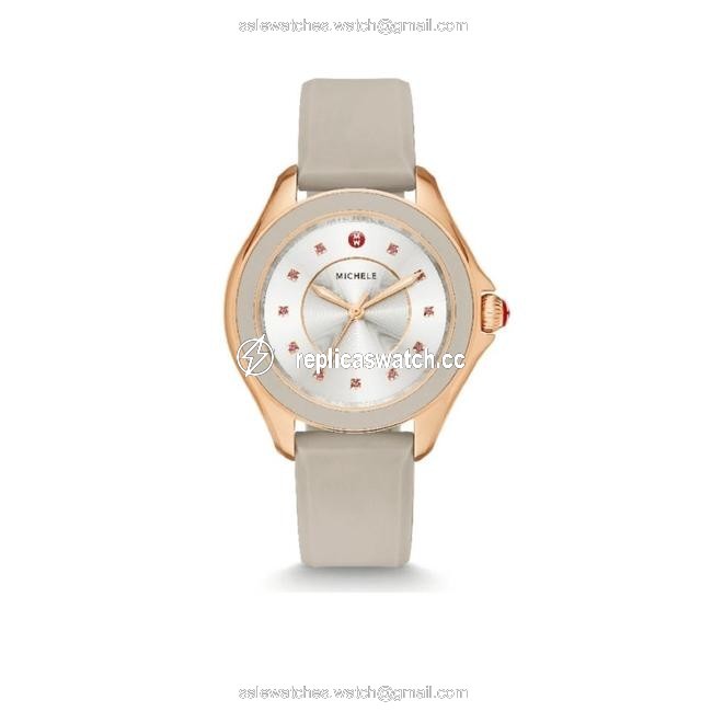 Michele Multicolor Cape Topaz Rose Gold Taupe Mww27a000023 Watch Michele Multicolor Cape Topaz Rose Gold Taupe Mww27a000023 Watch