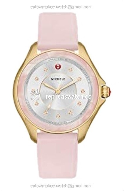 Michele Pink Cape Blush Gold Tone Misty Rose Topaz Mww27a000034 Watch Michele Pink Cape Blush Gold Tone Misty Rose Topaz Mww27a000034 Watch