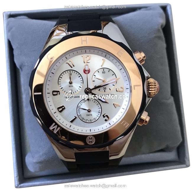 Michele Black/ Silver-rosegold Jelly Mww12f000059 Watch Michele Black/ Silver-rosegold Jelly Mww12f000059 Watch