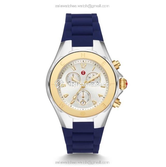 Michele Blue - Gold/ Silver Jellybean Two-tone 18k Mww12f000095 Watch Michele Blue - Gold/ Silver Jellybean Two-tone 18k Mww12f000095 Watch
