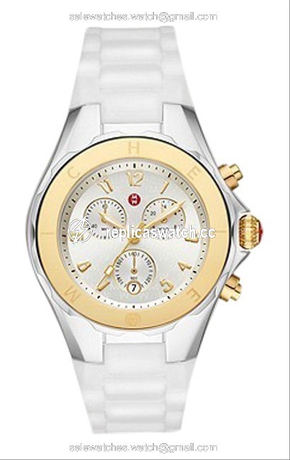 Michele White/ Silver-gold Jellybean Two-tone 18k Gold Mww12f000094 Watch Michele White/ Silver-gold Jellybean Two-tone 18k Gold Mww12f000094 Watch