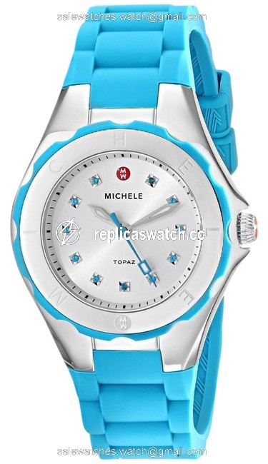 Michele Turquoise Jelly Mww12p000005 Tahitian Bean Rubber Wo Watch Michele Turquoise Jelly Mww12p000005 Tahitian Bean Rubber Wo Watch