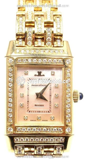 Jaeger-LeCoultre Reverso 18k Yellow Gold Diamond Watch Jaeger-LeCoultre Reverso 18k Yellow Gold Diamond Watch