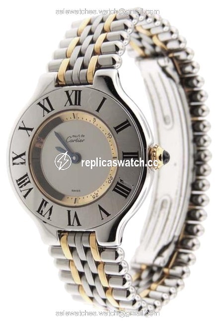 Cartier Must 21 18k Yellow Gold & Stainless Steel 28mm Watch Cartier Must 21 18k Yellow Gold & Stainless Steel 28mm Watch