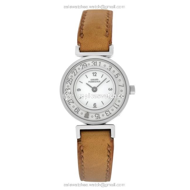 Girard-Perregaux Silver Ladies Integrale Steel Date 26mm Quartz Watch Girard-Perregaux Silver Ladies Integrale Steel Date 26mm Quartz Watch