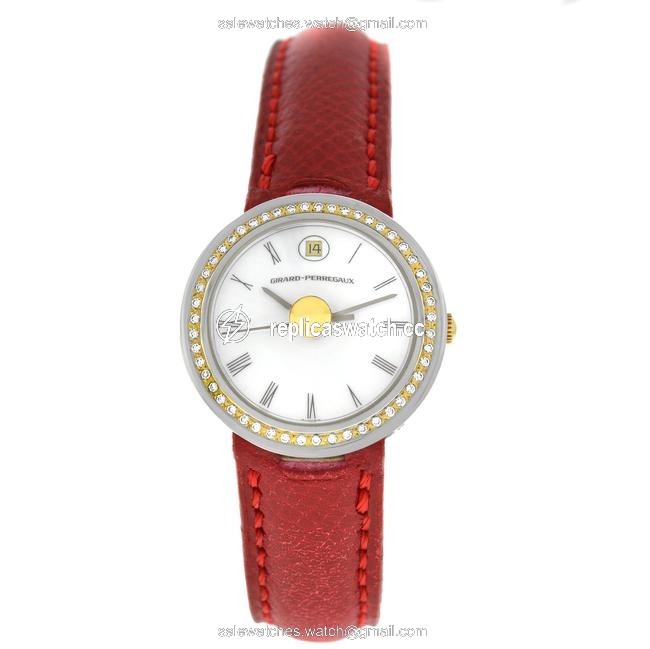 Girard-Perregaux Stainless Steel Gold Ladies Equation Focal Diamond 26mm Quartz Watch Girard-Perregaux Stainless Steel Gold Ladies Equation Focal Diamond 26mm Quartz Watch