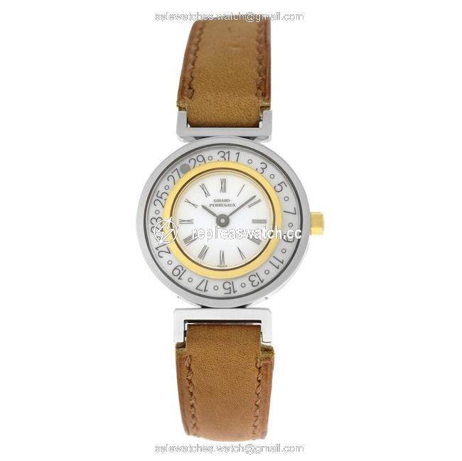 Girard-Perregaux Steel Gold Ladies Integrale Date 26mm Quartz See Watch Girard-Perregaux Steel Gold Ladies Integrale Date 26mm Quartz See Watch
