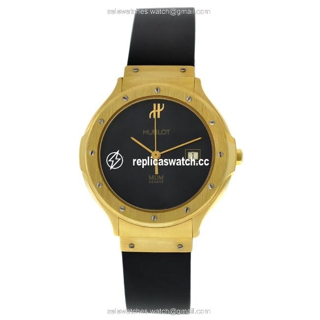 Hublot Gold Ladies Mdm Geneve Classic 140.10.3 Steel 18k Quartz 32mm Watch Hublot Gold Ladies Mdm Geneve Classic 140.10.3 Steel 18k Quartz 32mm Watch