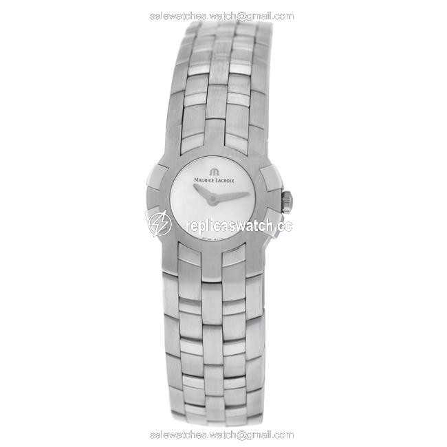 Maurice Lacroix Silver Ladies Milestone In1013-ss002-191 Steel Quartz Watch Maurice Lacroix Silver Ladies Milestone In1013-ss002-191 Steel Quartz Watch