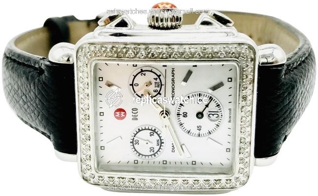 Michele Steel Diamond Deco Watch Michele Steel Diamond Deco Watch