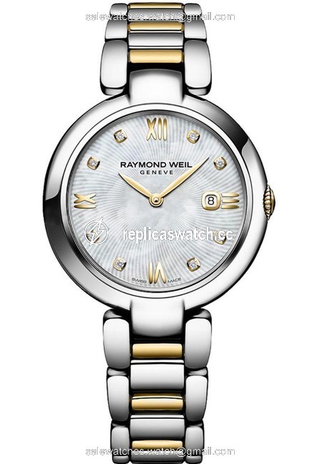 Raymond Weil Silver Gold Ladies Shine 1600-stp-00995 Steel Diamond Watch Raymond Weil Silver Gold Ladies Shine 1600-stp-00995 Steel Diamond Watch