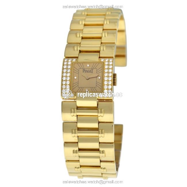Piaget Yellow Gold Ladies Dancer Carree 50011 K83 Diamond Solid 18k 21mm 106 Watch Piaget Yellow Gold Ladies Dancer Carree 50011 K83 Diamond Solid 18k 21mm 106 Watch