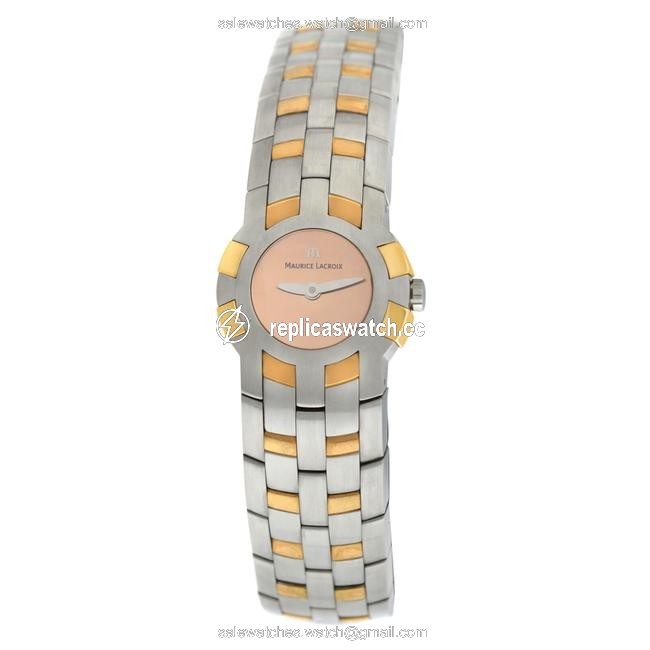 Maurice Lacroix Yellow Gold Ladies Milestone 59858 Steel Quartz 25mm Watch Maurice Lacroix Yellow Gold Ladies Milestone 59858 Steel Quartz 25mm Watch
