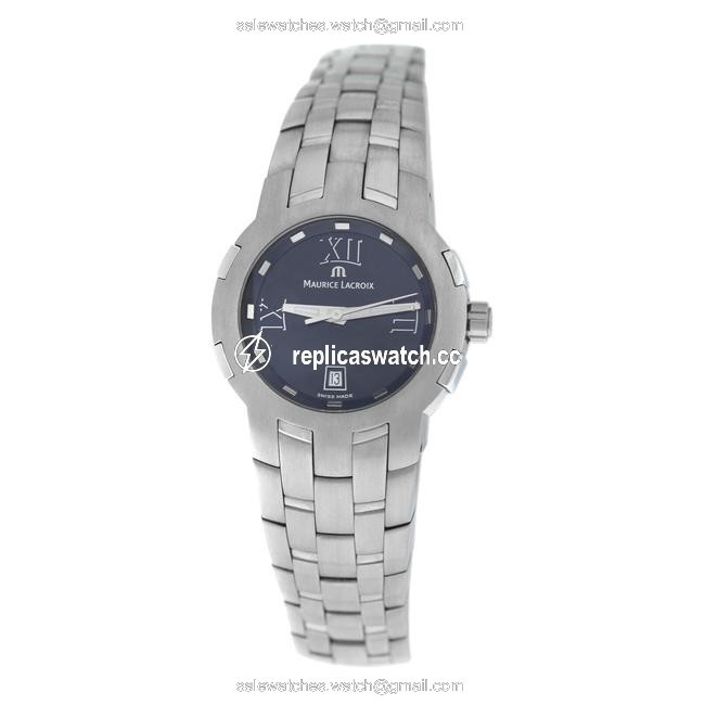 Maurice Lacroix Silver Ladies Milestone Ms1013-ss002-310 Steel Quartz Watch Maurice Lacroix Silver Ladies Milestone Ms1013-ss002-310 Steel Quartz Watch