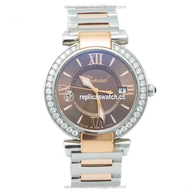 Chopard Imperiale Steel & Rose Gold Diamond Bezel Womens 36 Mm Watch Chopard Imperiale Steel & Rose Gold Diamond Bezel Womens 36 Mm Watch