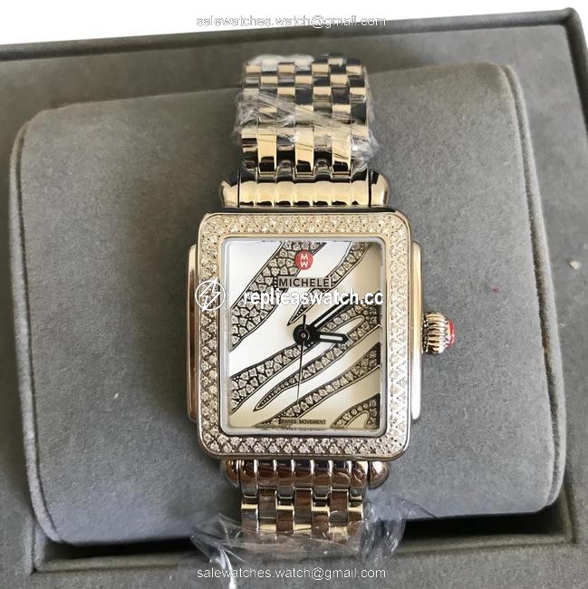Michele Silver/ White " Deco 16" Diamond Dial --- Trunk Show Mw06v01a1922 Watch Michele Silver/ White " Deco 16" Diamond Dial --- Trunk Show Mw06v01a1922 Watch