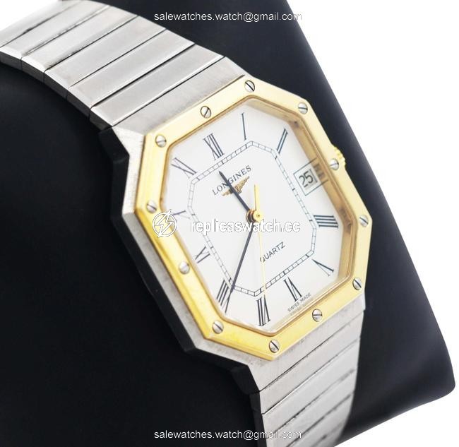 Longines Vintage Octagonal Two Tone Quartz Watch Longines Vintage Octagonal Two Tone Quartz Watch