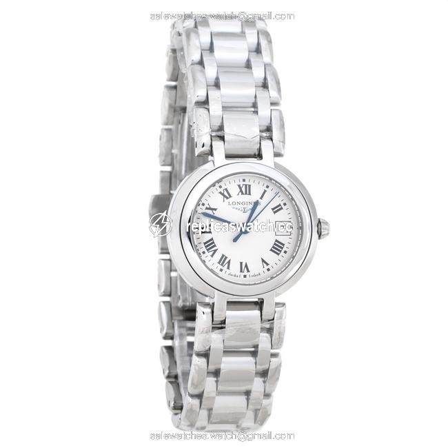 Longines Silver Stainless Steel Primaluna L8.110.4.71.6 Womens Wristwatch 26.50 Mm Watch Longines Silver Stainless Steel Primaluna L8.110.4.71.6 Womens Wristwatch 26.50 Mm Watch